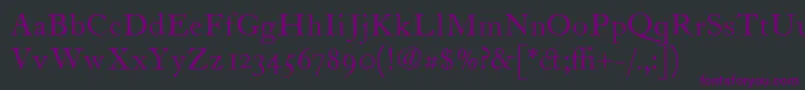 ItcFoundersCaslon12Roman Font – Purple Fonts on Black Background