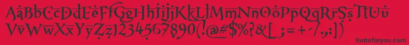 XxiiArabianOnenightstand Font – Black Fonts on Red Background