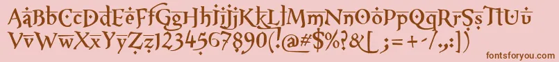 XxiiArabianOnenightstand Font – Brown Fonts on Pink Background