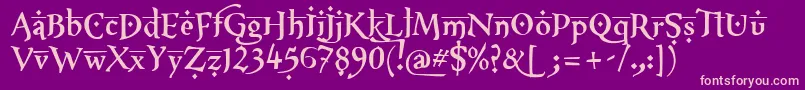 XxiiArabianOnenightstand Font – Pink Fonts on Purple Background