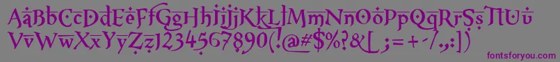 XxiiArabianOnenightstand Font – Purple Fonts on Gray Background