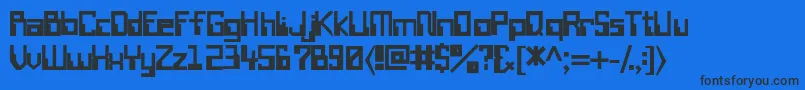 WiretransfersskBold Font – Black Fonts on Blue Background