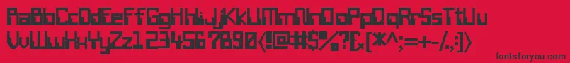 WiretransfersskBold Font – Black Fonts on Red Background