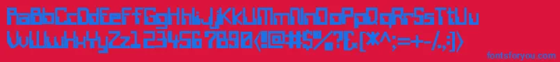 WiretransfersskBold Font – Blue Fonts on Red Background