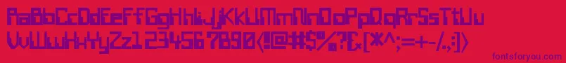 WiretransfersskBold Font – Purple Fonts on Red Background