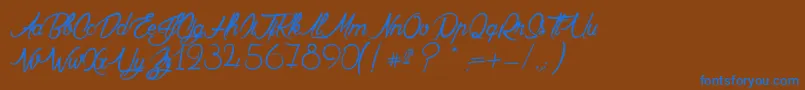 Más sobre la fuente ClaudetteAimeLeChocolat fuente ClaudetteAimeLeChocolat – Fuentes Azules Sobre Fondo Marrón