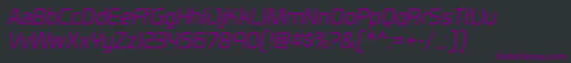 VenactirgItalic Font – Purple Fonts on Black Background