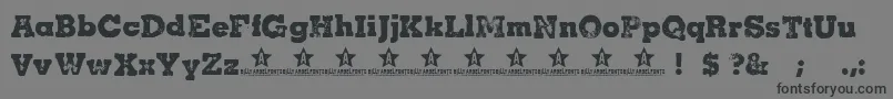 Cacha-Schriftart – Schwarze Schriften auf grauem Hintergrund