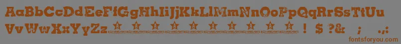 Cacha Font – Brown Fonts on Gray Background