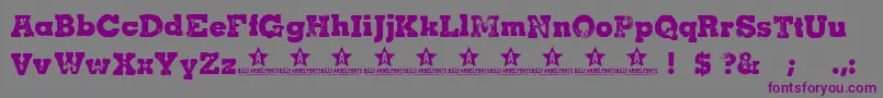 Cacha Font – Purple Fonts on Gray Background