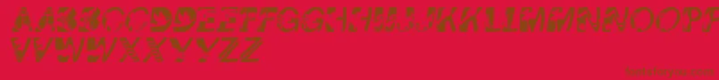 En savoir plus sur la police Pixcapswinding Police Pixcapswinding – polices brunes sur fond rouge