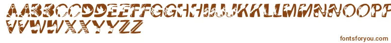 Шрифт Pixcapswinding – коричневые шрифты на белом фоне