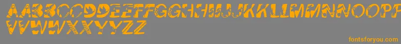 Pixcapswinding Font – Orange Fonts on Gray Background