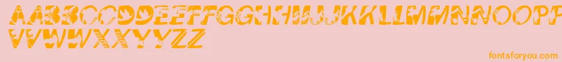 Pixcapswinding Font – Orange Fonts on Pink Background