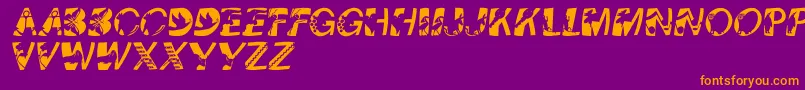 Pixcapswinding Font – Orange Fonts on Purple Background