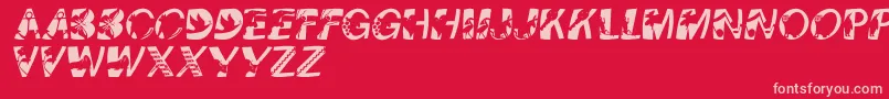 Pixcapswinding Font – Pink Fonts on Red Background