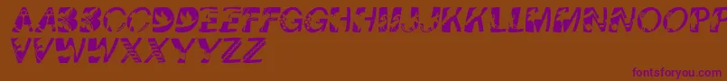 Pixcapswinding Font – Purple Fonts on Brown Background