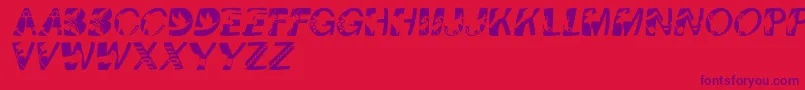 Pixcapswinding Font – Purple Fonts on Red Background