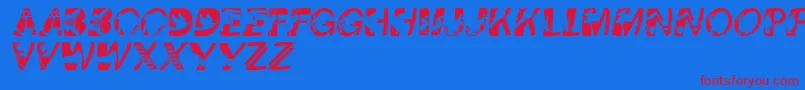 Шрифт Pixcapswinding – красные шрифты на синем фоне