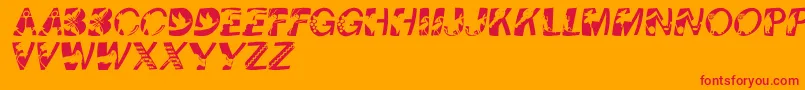 Pixcapswinding Font – Red Fonts on Orange Background
