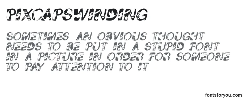 Pixcapswinding Font