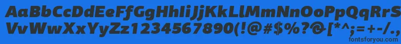 PfagorasansproUltrablackitalic Font – Black Fonts on Blue Background