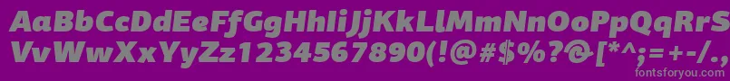 Шрифт PfagorasansproUltrablackitalic – серые шрифты на фиолетовом фоне