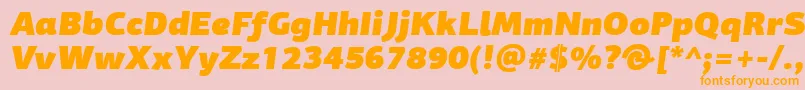 PfagorasansproUltrablackitalic Font – Orange Fonts on Pink Background