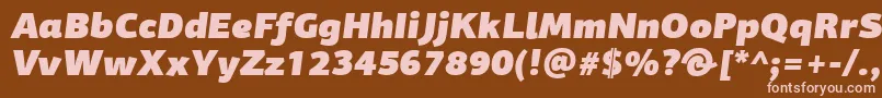 Police PfagorasansproUltrablackitalic – polices roses sur fond brun