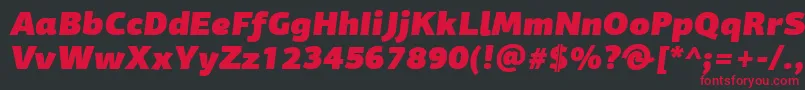 PfagorasansproUltrablackitalic Font – Red Fonts on Black Background