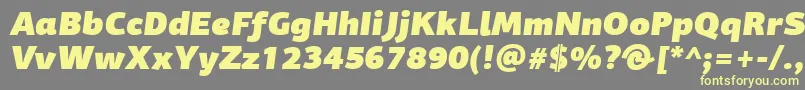 PfagorasansproUltrablackitalic Font – Yellow Fonts on Gray Background