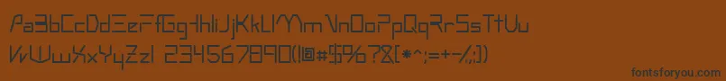 フォントOscillossk – 黒い文字が茶色の背景にあります