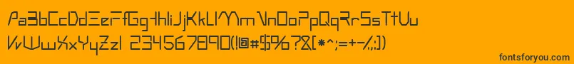 フォントOscillossk – 黒い文字のオレンジの背景