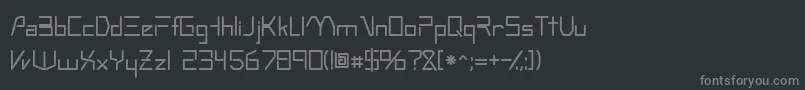 フォントOscillossk – 黒い背景に灰色の文字