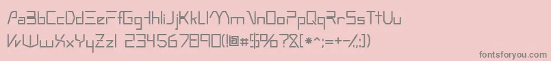 フォントOscillossk – ピンクの背景に灰色の文字