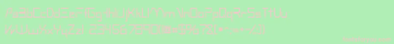 Oscillossk Font – Pink Fonts on Green Background