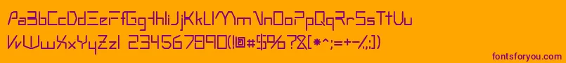 Шрифт Oscillossk – фиолетовые шрифты на оранжевом фоне