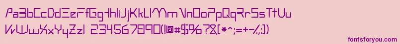 フォントOscillossk – ピンクの背景に紫のフォント