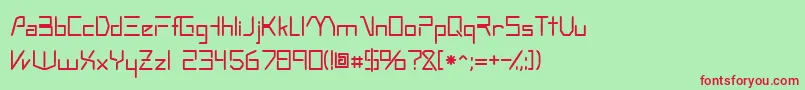 Шрифт Oscillossk – красные шрифты на зелёном фоне