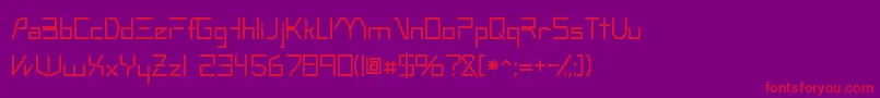 Oscillossk Font – Red Fonts on Purple Background