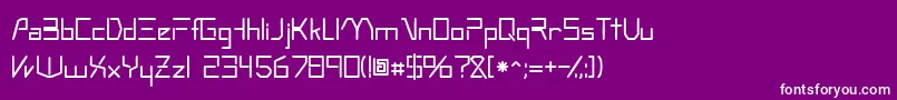 フォントOscillossk – 紫の背景に白い文字