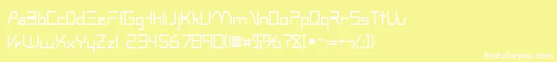 フォントOscillossk – 黄色い背景に白い文字