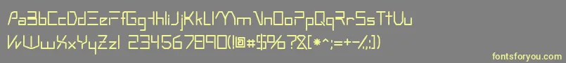 フォントOscillossk – 黄色のフォント、灰色の背景