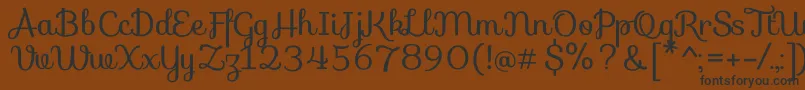 SofiaRegular Font – Black Fonts on Brown Background
