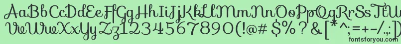 SofiaRegular Font – Black Fonts on Green Background