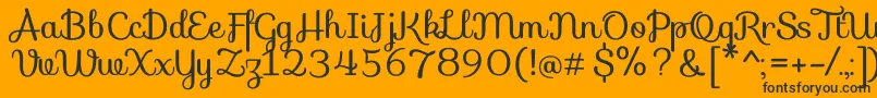 SofiaRegular Font – Black Fonts on Orange Background