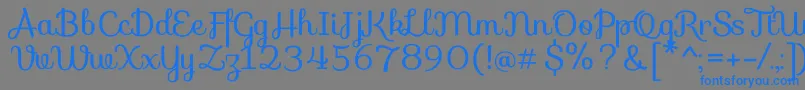 SofiaRegular Font – Blue Fonts on Gray Background