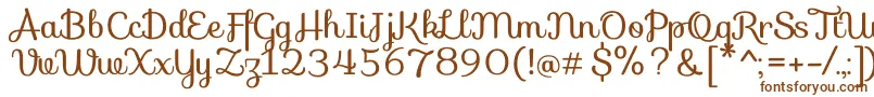 SofiaRegular Font – Brown Fonts on White Background