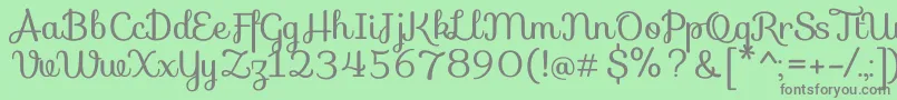 SofiaRegular Font – Gray Fonts on Green Background
