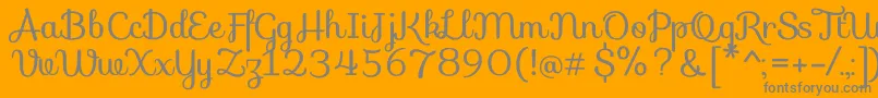 SofiaRegular Font – Gray Fonts on Orange Background